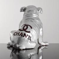 Large Jeff Diamond Chanel Couture Bulldog Sculpture, Unique - Sold for $1,375 on 08-20-2020 (Lot 73).jpg